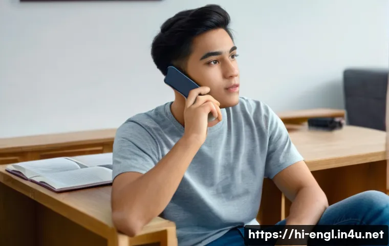 TOEFL Speaking 실전 대비 팁 - **Prompt:** A focused young adult (18-25 years old, gender ambiguous, wearing a modest, casual t-shi...