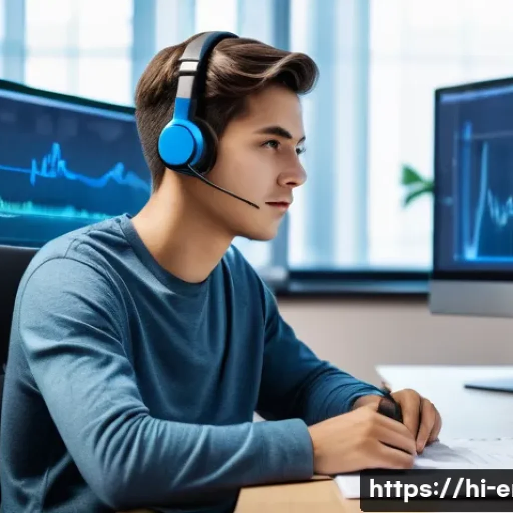 영어 시험 관련 최신 트렌드 - **Prompt: "AI-Powered English Language Testing"**
    Generate an image depicting a young adult stud...