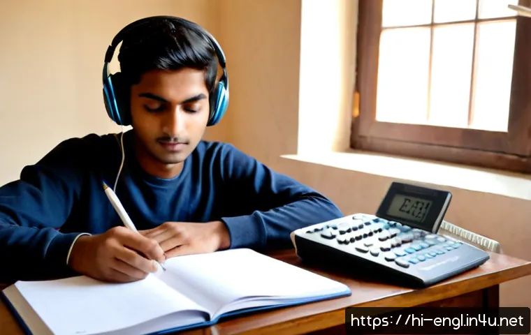 Home 17 영어 시험 관련 연재 블로그 주제 - Photorealistic Indian university student preparing for an English proficiency exam at a clean home s...